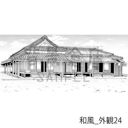 和風_背景素材集23（外観）_トーン