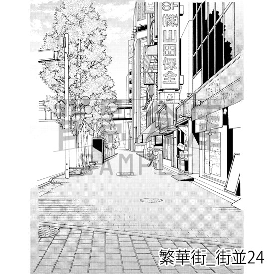 繁華街_街並24_トーン