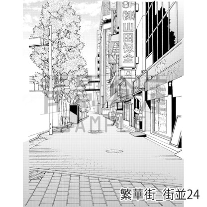繁華街_街並24_トーン