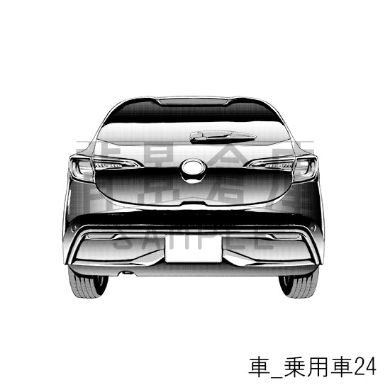 【半額】車_背景素材集9（乗用車）_トーン