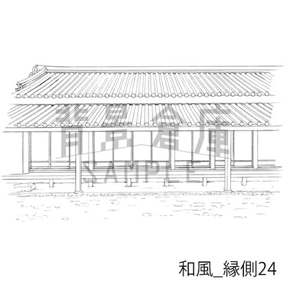 和風_縁側24_トーン