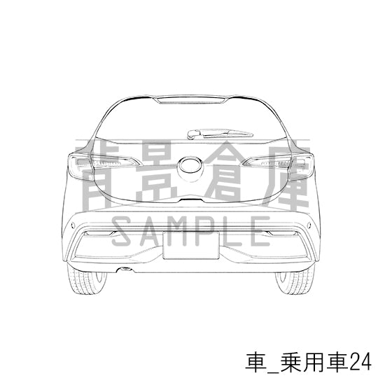【半額】車_背景素材集9（乗用車）_トーン