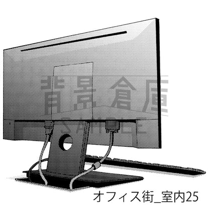 オフィス街_背景素材集6（室内）_トーン