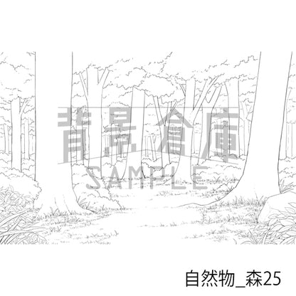 自然物_森25_トーン