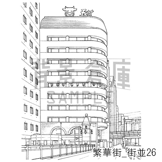繁華街_街並26_トーン