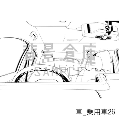 【半額】車_背景素材集9（乗用車）_トーン