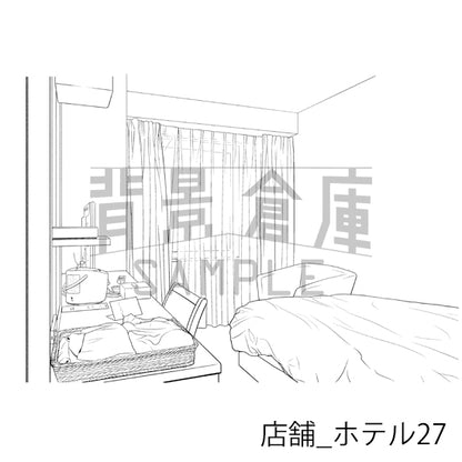 店舗_背景素材集12（ホテル）_トーン