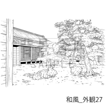 和風_背景素材集23（外観）_トーン
