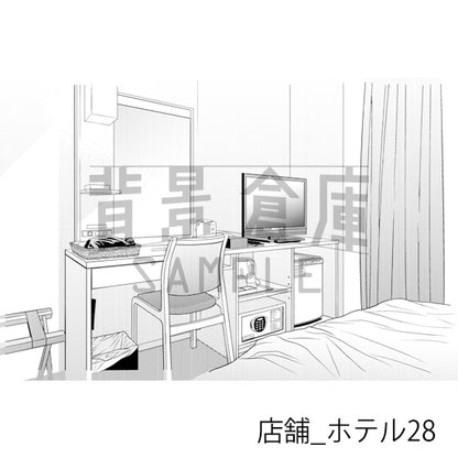 店舗_背景素材集12（ホテル）_トーン