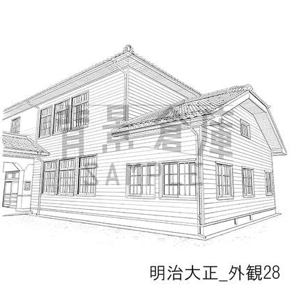 明治大正_背景素材集8（外観）_トーン