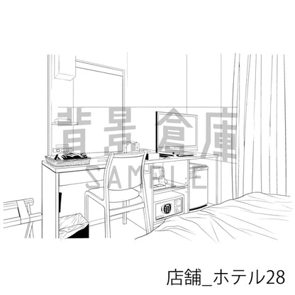 店舗_背景素材集12（ホテル）_トーン