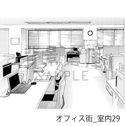 オフィス街_室内29_トーン