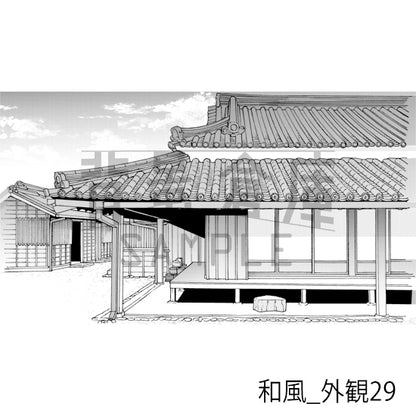 和風_背景素材集23（外観）_トーン