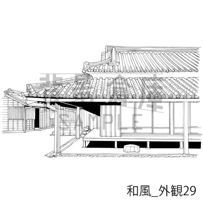 和風_背景素材集23（外観）_トーン