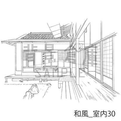 和風_背景素材集11（室内）_トーン