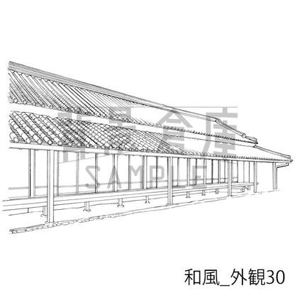 和風_背景素材集23（外観）_トーン