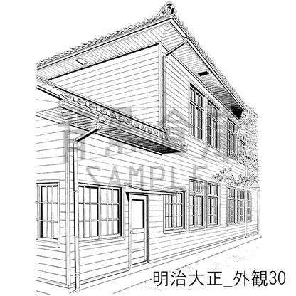 明治大正_背景素材集8（外観）_トーン