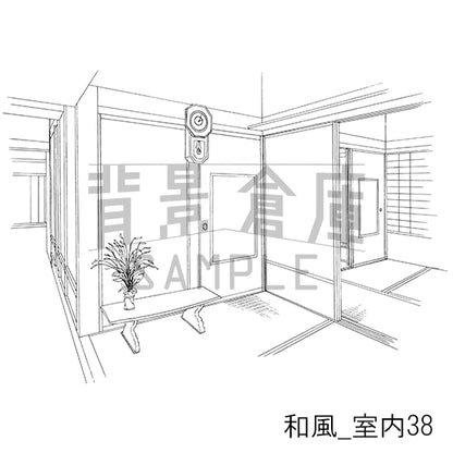 和風_室内38_トーン