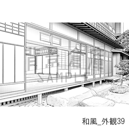 和風_背景素材集27（外観）_トーン