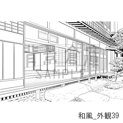 和風_背景素材集27（外観）_トーン