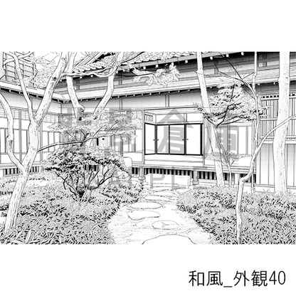 和風_背景素材集27（外観）_トーン