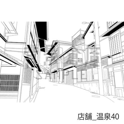 店舗_背景素材集29（温泉）_トーン