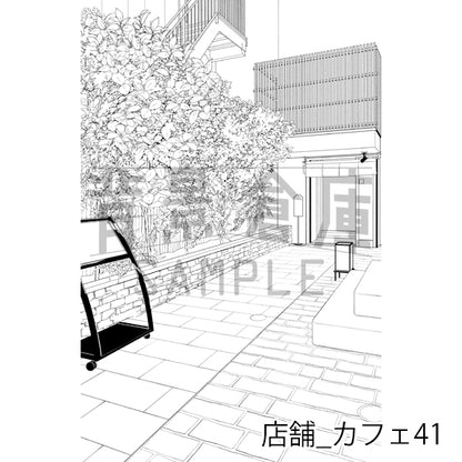 店舗_背景素材集31（カフェ）_トーン