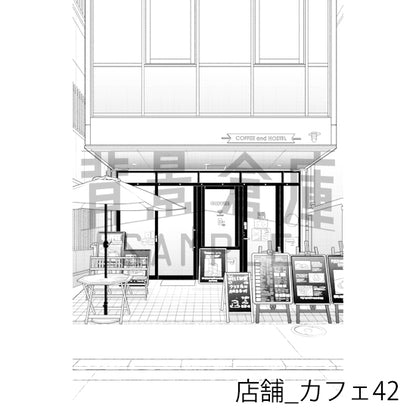 店舗_背景素材集31（カフェ）_トーン