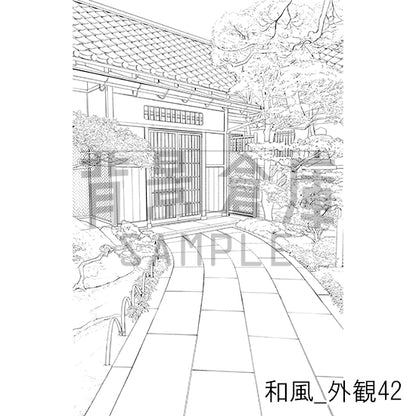 和風_背景素材集27（外観）_トーン