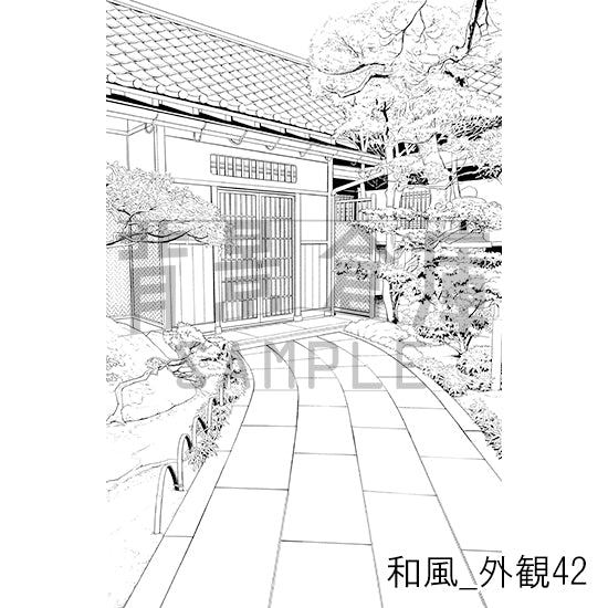 和風_背景素材集27（外観）_トーン
