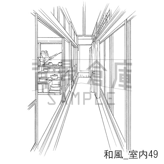 和風_室内49_トーン