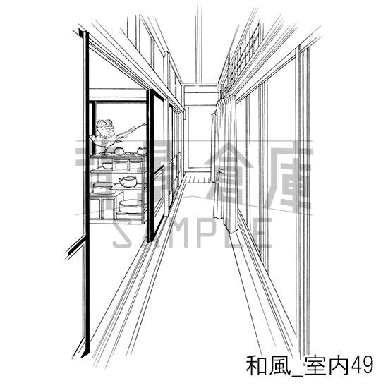 和風_室内49_トーン