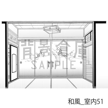 和風_背景素材集18（室内）_トーン