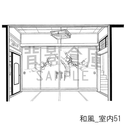 和風_背景素材集18（室内）_トーン