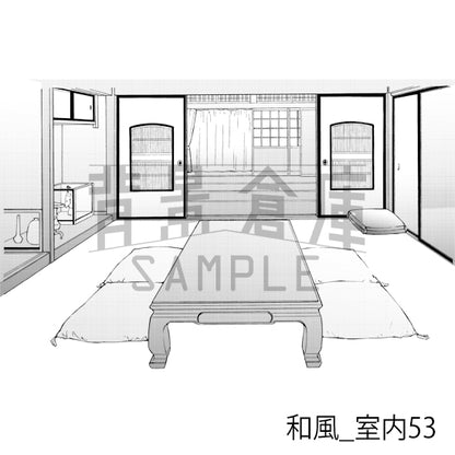 和風_背景素材集18（室内）_トーン
