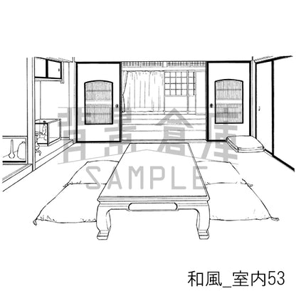 和風_背景素材集18（室内）_トーン