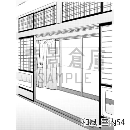和風_背景素材集18（室内）_トーン