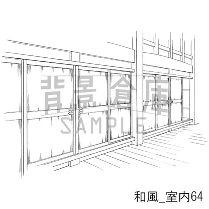 和風_背景素材集19（室内）_トーン