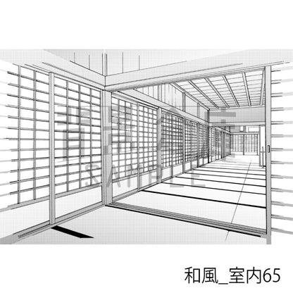 和風_背景素材集22（室内）_トーン