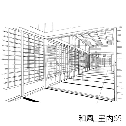 和風_背景素材集22（室内）_トーン