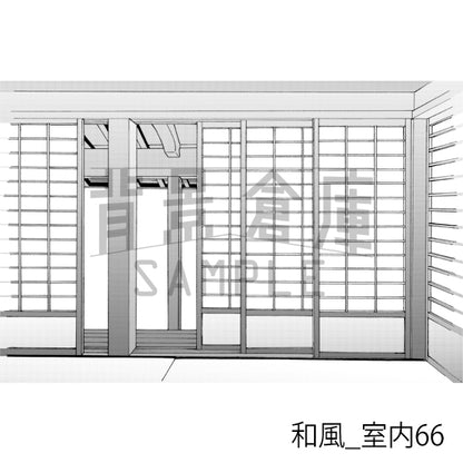和風_背景素材集22（室内）_トーン