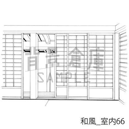 和風_背景素材集22（室内）_トーン