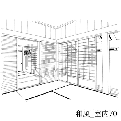 和風_背景素材集22（室内）_トーン