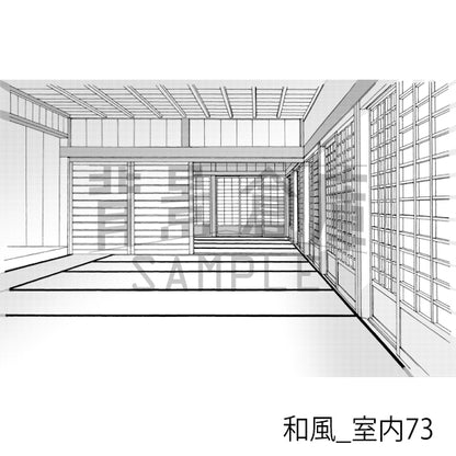 和風_背景素材集22（室内）_トーン