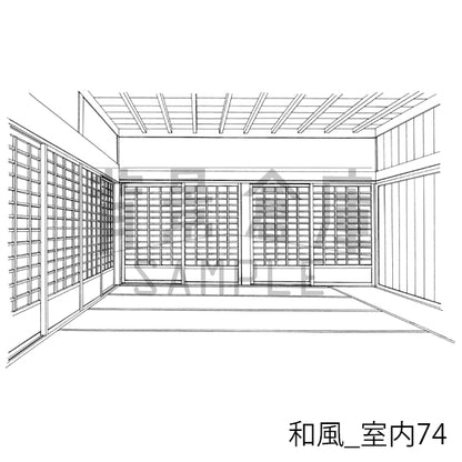和風_背景素材集22（室内）_トーン