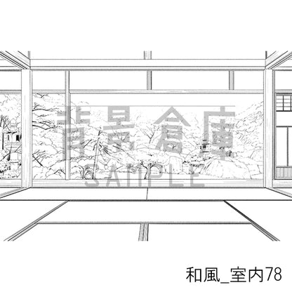 和風_背景素材集28（室内）_トーン