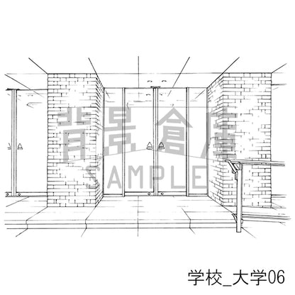 学校_背景素材集28（大学）_トーン