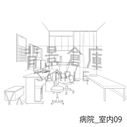 病院_室内09_トーン