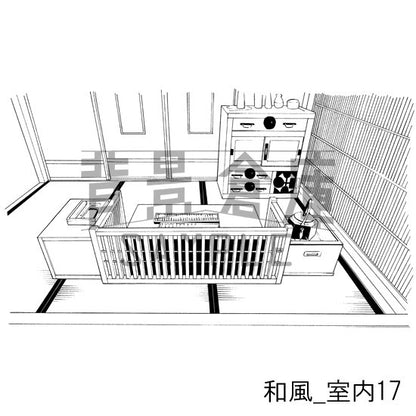 和風_セット7（室内 塀 垣根）