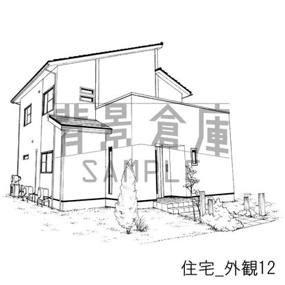 住宅_セット2（外観 玄関）